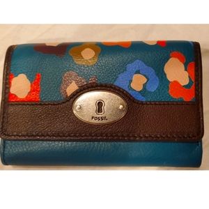 Vintage Fossil Tri Fold Wallet